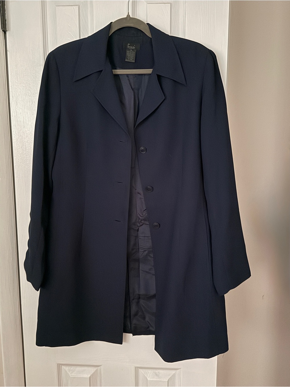 FRENCH CONNECTION long navy blue blazer, L